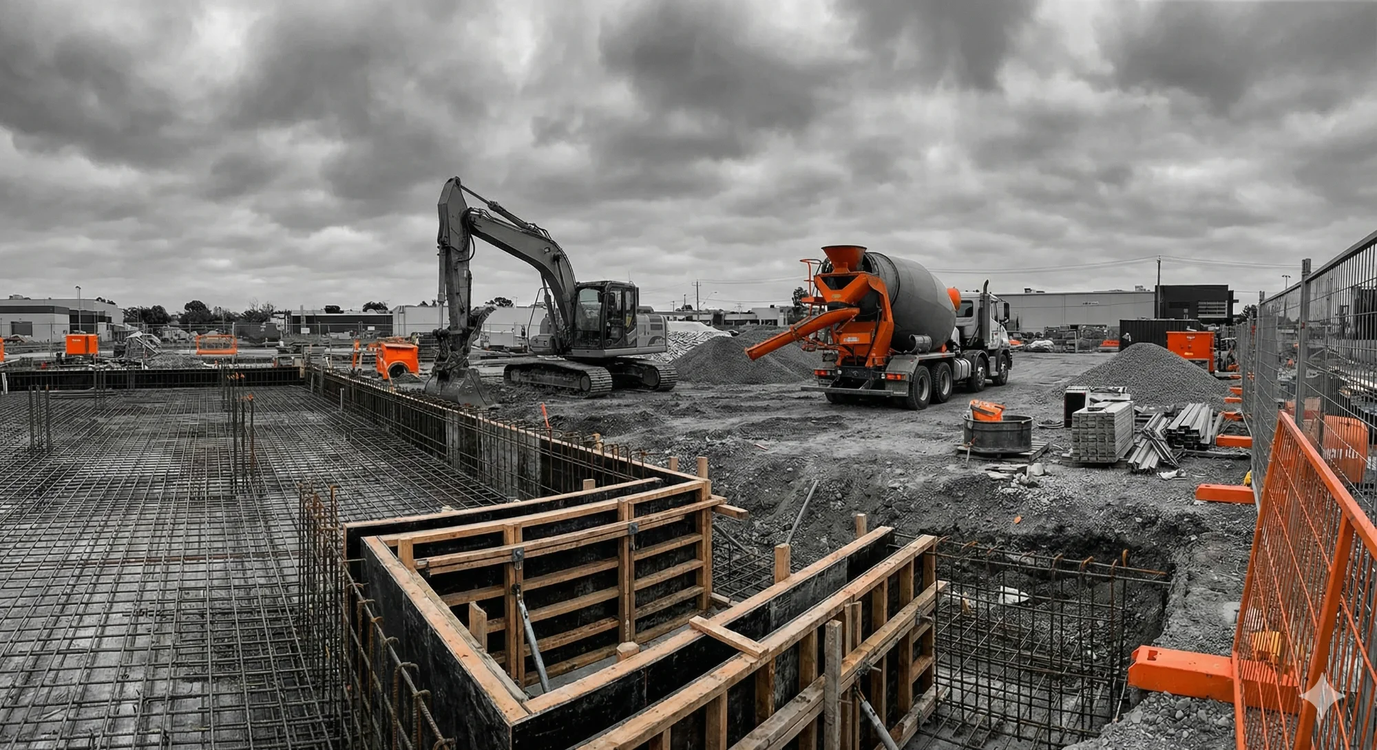 Industrial foundation work